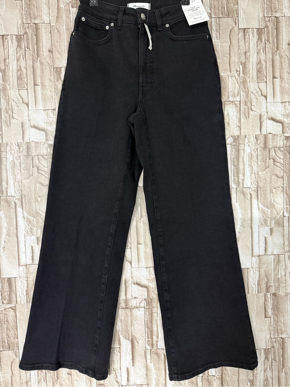 Madewell The Wide-Leg Jean in Super Stretch Denim Sz 27 - Picture 4 of 7